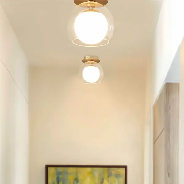 Jasper 9" Clear with Opal Ceiling Mount - Image 3