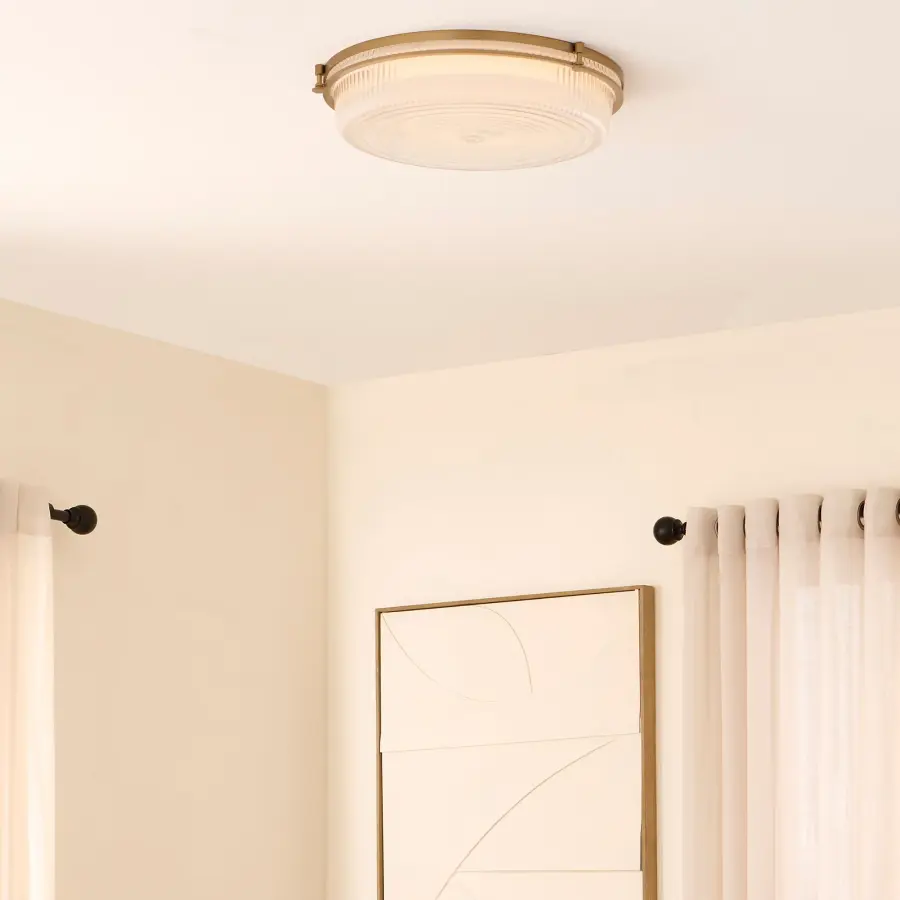 Emory 18" Brushed Brass Ceiling Mount - Image 5