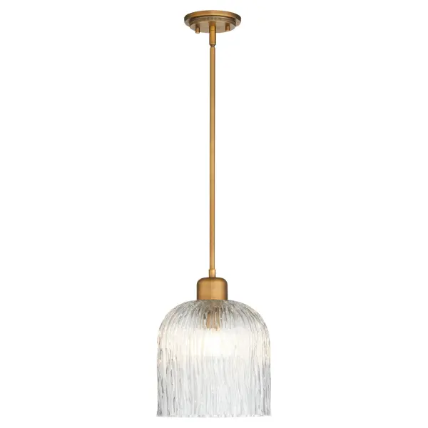 Meriam 10" Brushed Brass Pendant Light - Image 2