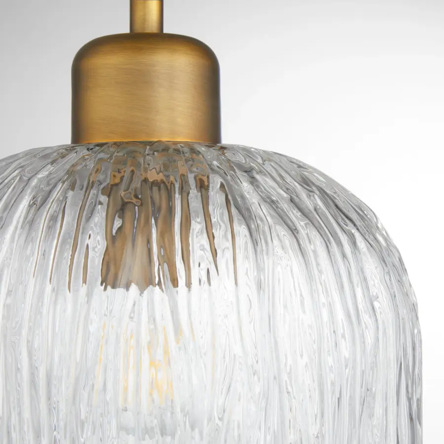 Meriam 10" Brushed Brass Pendant Light - Image 3