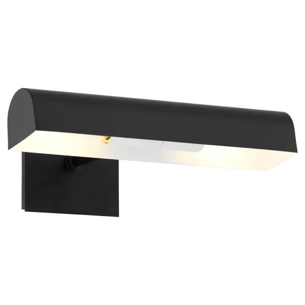 This 15-inch picture light in matte black finish provides focused illumination for artwork and photographs. Its contemporary design complements modern décor while the versatile black finish works in any room. - alternate view