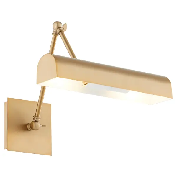 15" Gooseneck Picture Light in Aged Brass - Image 3