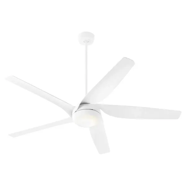 The Fury 65" ceiling fan brings modern sophistication with its uniquely contoured blades that seamlessly flow into the motor housing. Perfect for spacious rooms, this extra-large fan combines striking contemporary design with functional airflow. - alternate view