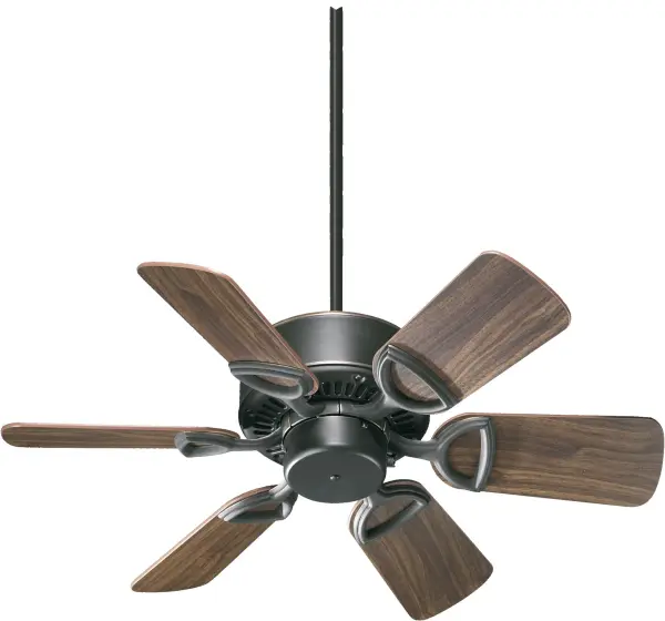 The Estate 30" ceiling fan delivers timeless traditional styling with practical performance for bedrooms and offices. Its compact 30-inch blade span makes it ideal for smaller rooms while the Old World finish adds warmth.