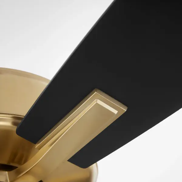 Elegant Transitional Fan with Warm Brass Finish & Clear Glass Shades - Image 6