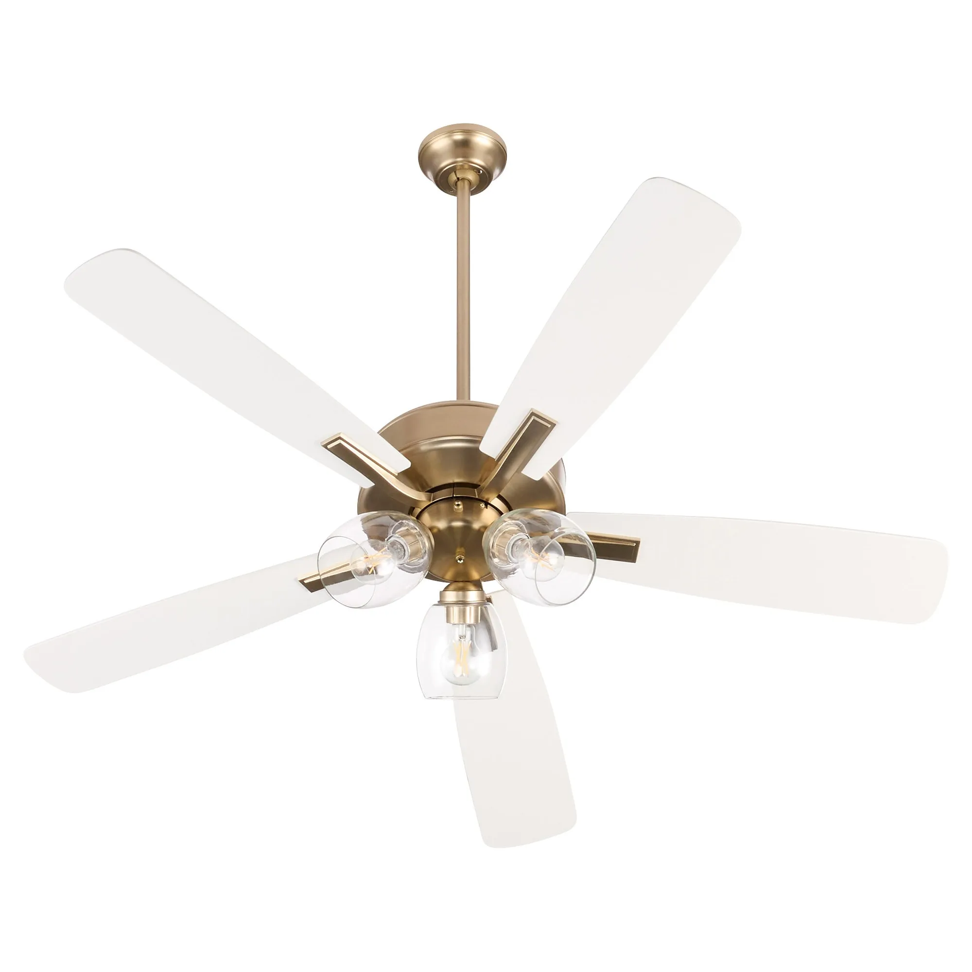 Ovation 3 Light Ceiling Fan with Clear Glass