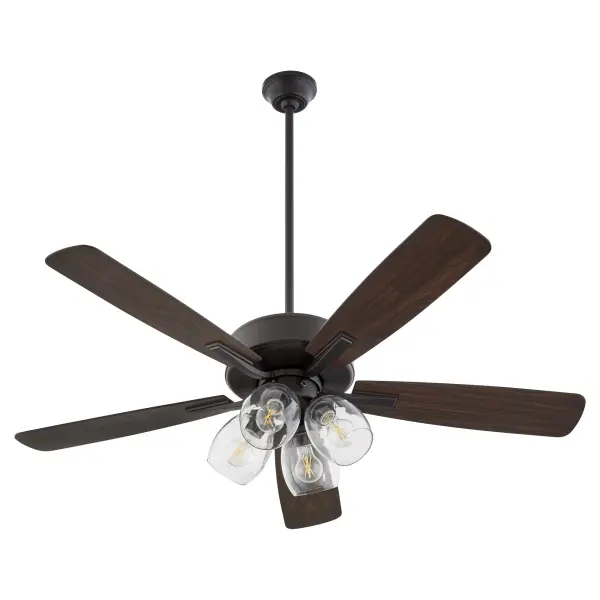 Sleek Transitional Fan with Modern Curved Blades & Warm Wood Accents - Image 3