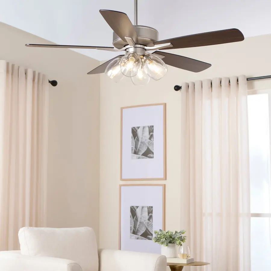 Ovation 4-Light Ceiling Fan with Clear Glass - Image 7