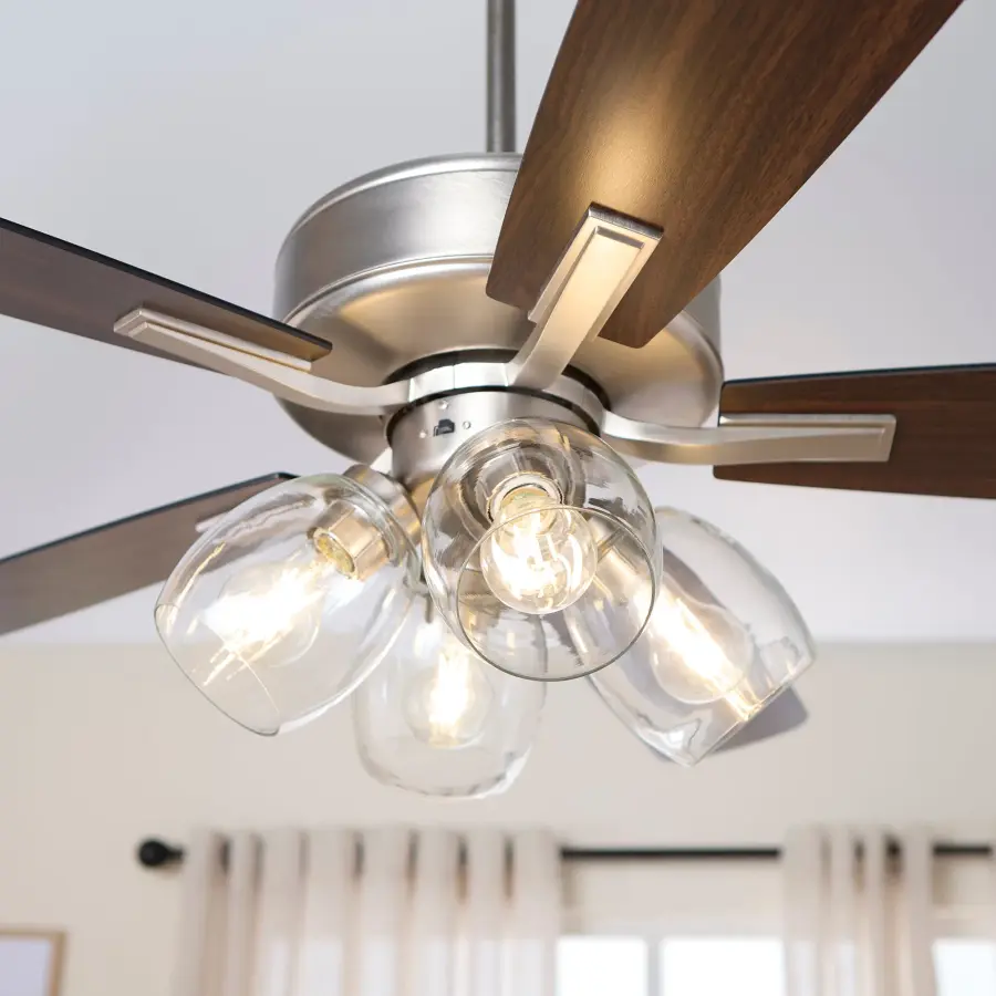 Ovation 4-Light Ceiling Fan with Clear Glass - Image 8