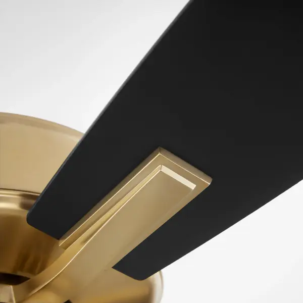 Elegant Transitional Fan with Warm Brass Finish and Clear Glass Lighting - Image 7