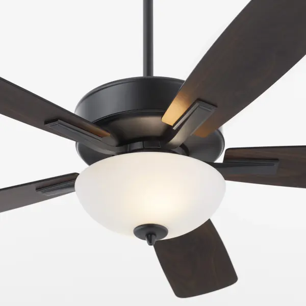 Versatile Transitional Fan with Elegant Curved Blades & Integrated Light - Image 3