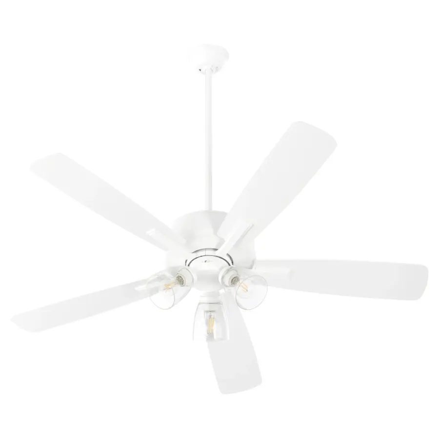 Versatile 52" Fan with Elegant Seeded Glass and Clean Design - Image 1