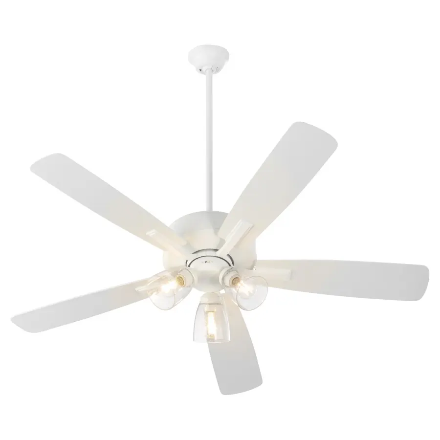 Versatile 52" Fan with Elegant Seeded Glass and Clean Design - Image 2