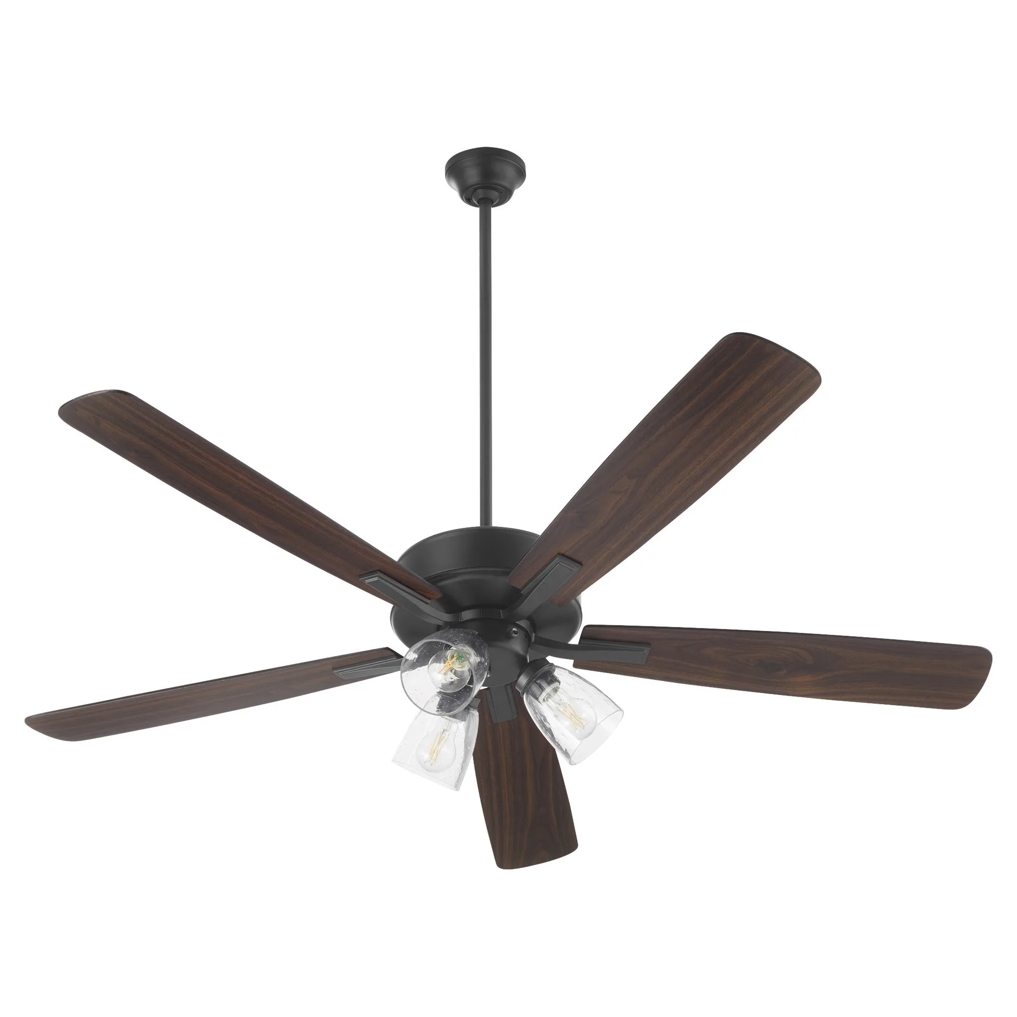 Ovation 3-Light Ceiling Fan with Clear Seeded Glass
