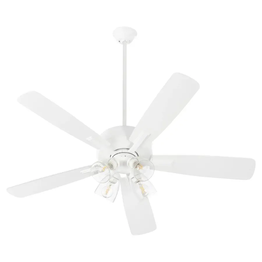 Versatile 52" fan with elegant seeded glass and clean transitional design - Image 1