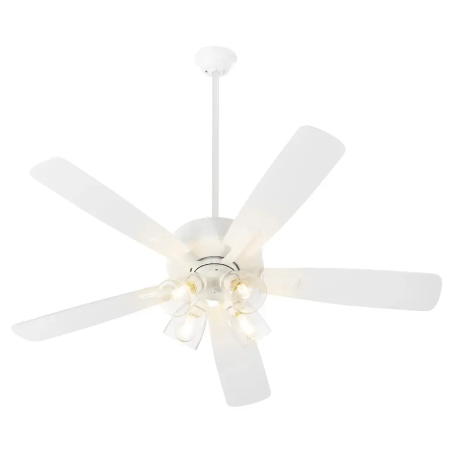 Versatile 52" fan with elegant seeded glass and clean transitional design - Image 2