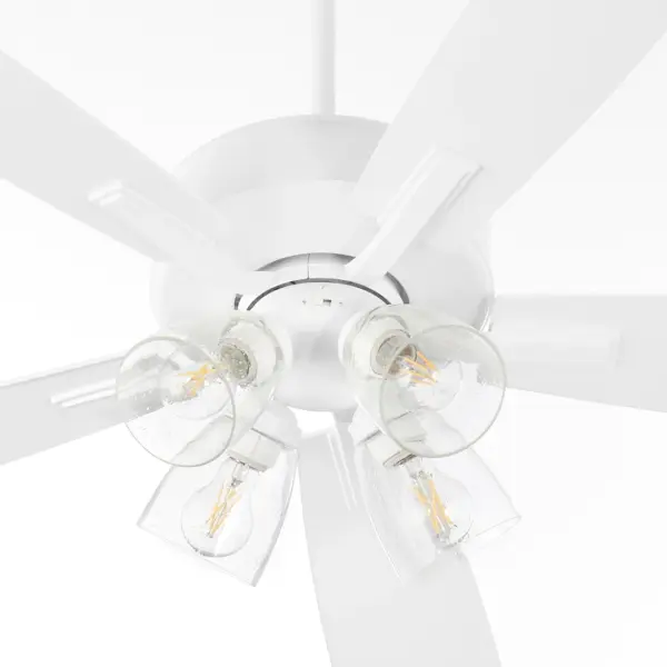 Versatile 52" fan with elegant seeded glass and clean transitional design - Image 4