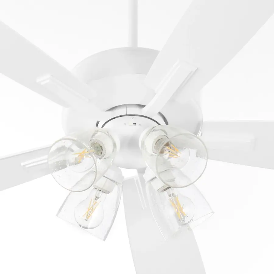 Versatile 52" fan with elegant seeded glass and clean transitional design - Image 4