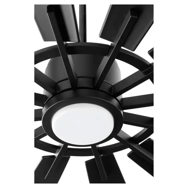 Cirque 60" Matte Black Damp Rated Outdoor Ceiling Fan - Image 3