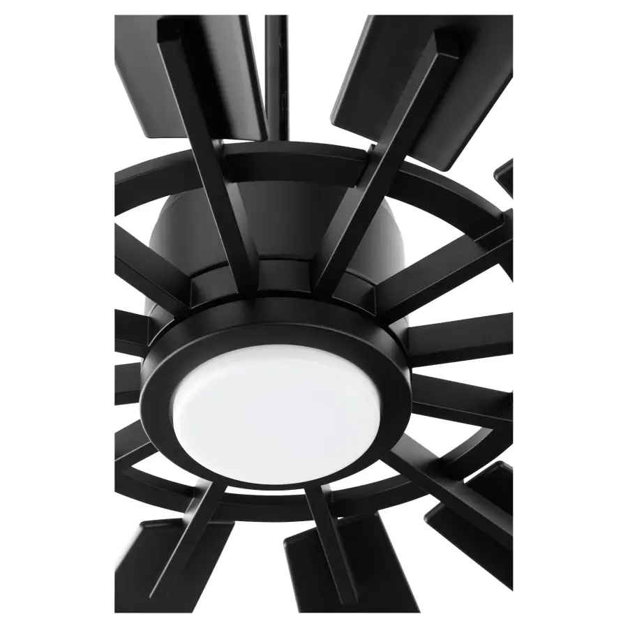 Cirque 60" Matte Black Damp Rated Outdoor Ceiling Fan - Image 3