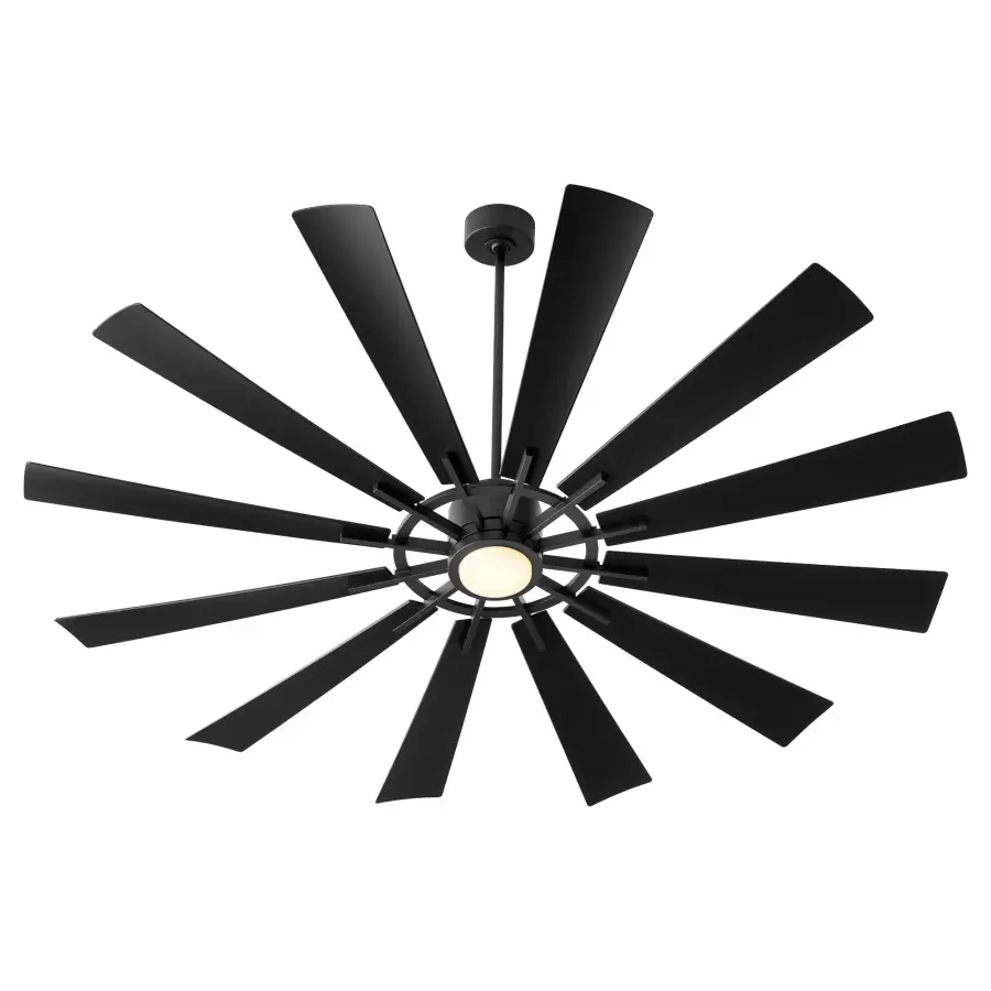 Cirque 72" Matte Black Outdoor Ceiling Fan - Image 2