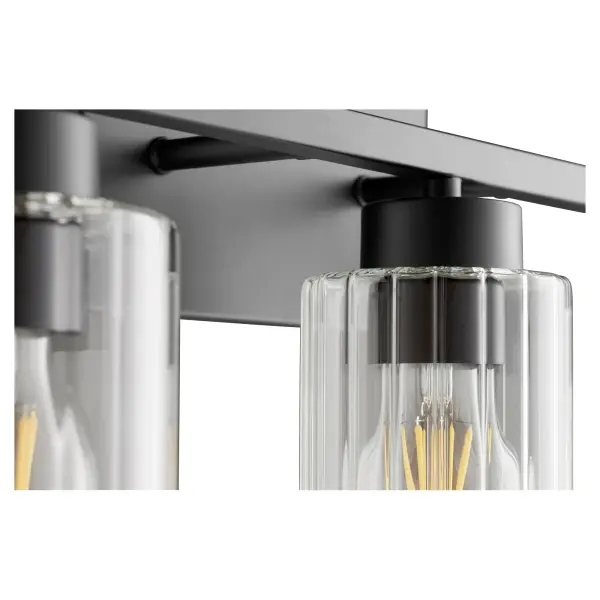 Clean-Lined Contemporary Vanity Light with Versatile Black Finish - Image 2
