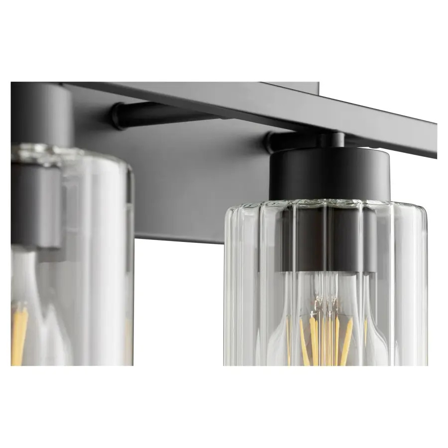 Clean-Lined Contemporary Vanity Light with Versatile Black Finish - Image 2