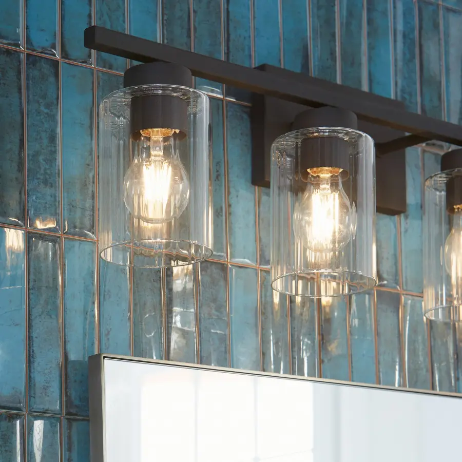 Clean-Lined Contemporary Vanity Light with Versatile Black Finish - Image 6