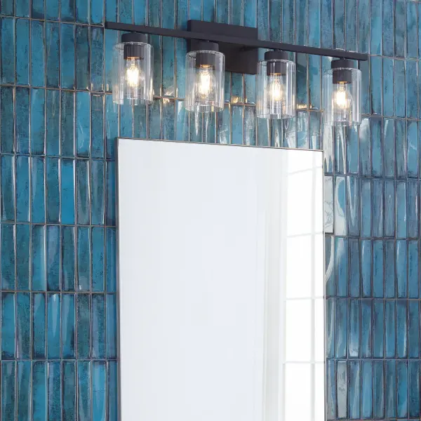 Clean-Lined Contemporary Vanity Light with Versatile Black Finish - Image 8