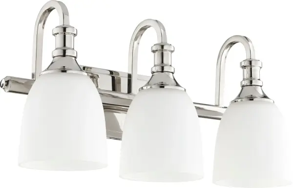 Richmond 3-Light Transitional Vanity in Polished Nickel