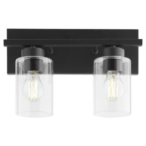 Carter 2-Light Vanity Light in Matte Black - Image 2