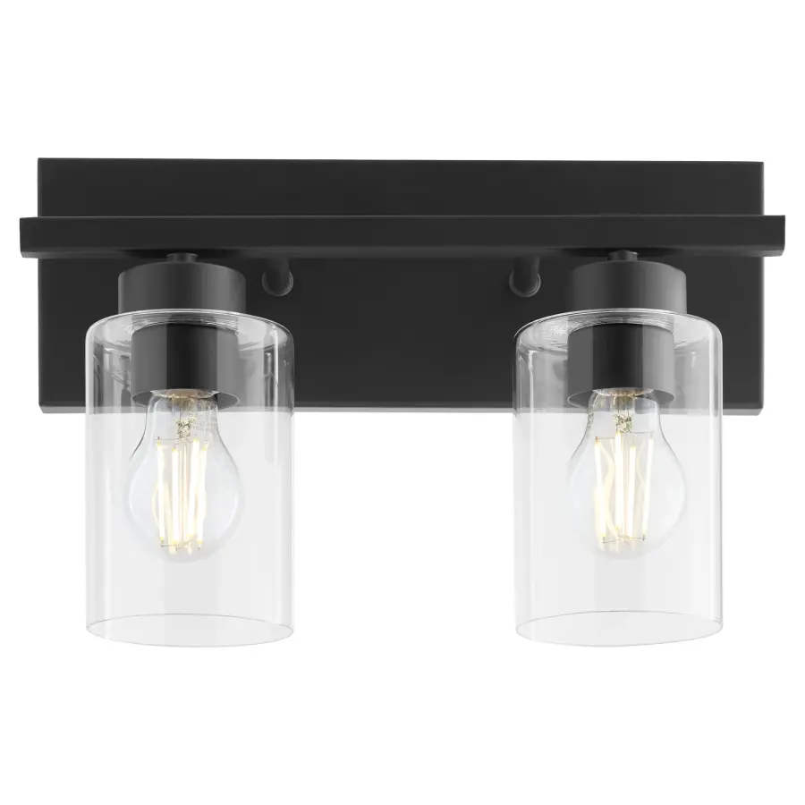 Carter 2-Light Vanity Light in Matte Black - Image 2