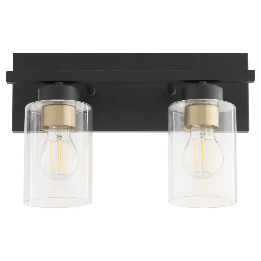 Carter 2-Light Vanity Light in Matte Black - Image 7
