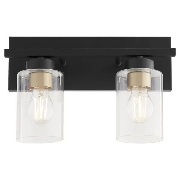 Carter 2-Light Vanity Light in Matte Black - Image 8