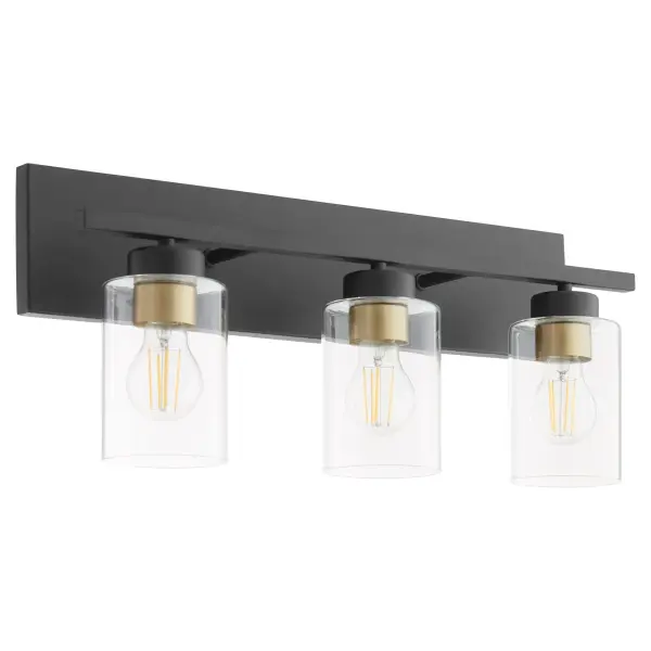 Carter 3-Light Vanity Light in Matte Black - Image 7