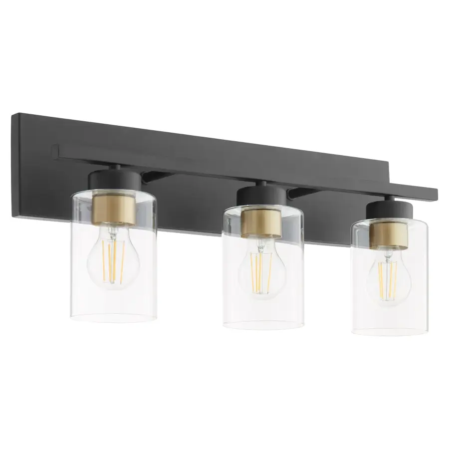 Carter 3-Light Vanity Light in Matte Black - Image 7