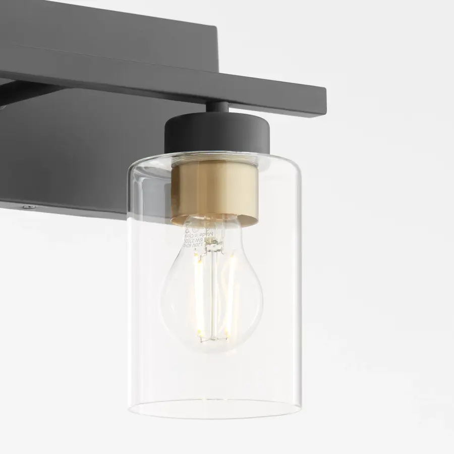 Carter 3-Light Vanity Light in Matte Black - Image 9