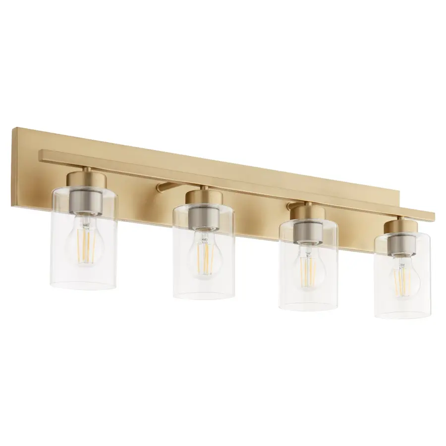 Carter 4-Light Vanity Light in Aged Brass - Image 4