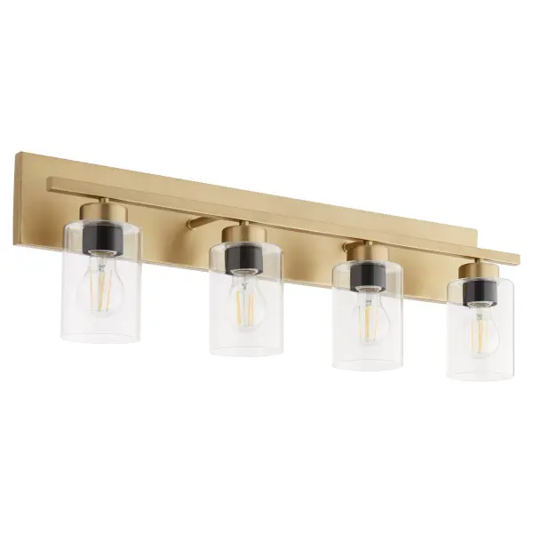 Carter 4-Light Vanity Light in Aged Brass - Image 7