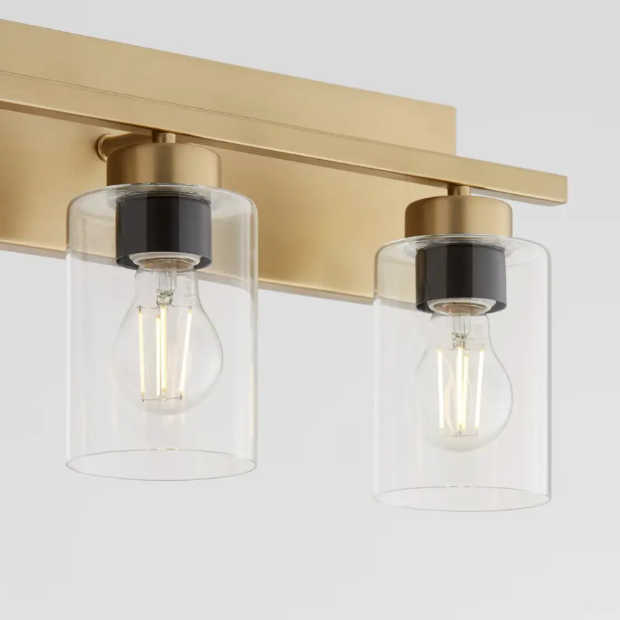Carter 4-Light Vanity Light in Aged Brass - Image 9