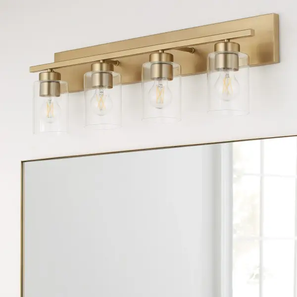 Carter 4-Light Vanity Light in Aged Brass - Image 10
