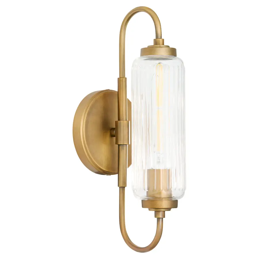 Whitmire 1-Light Wall Sconce in Brushed Brass - Image 1