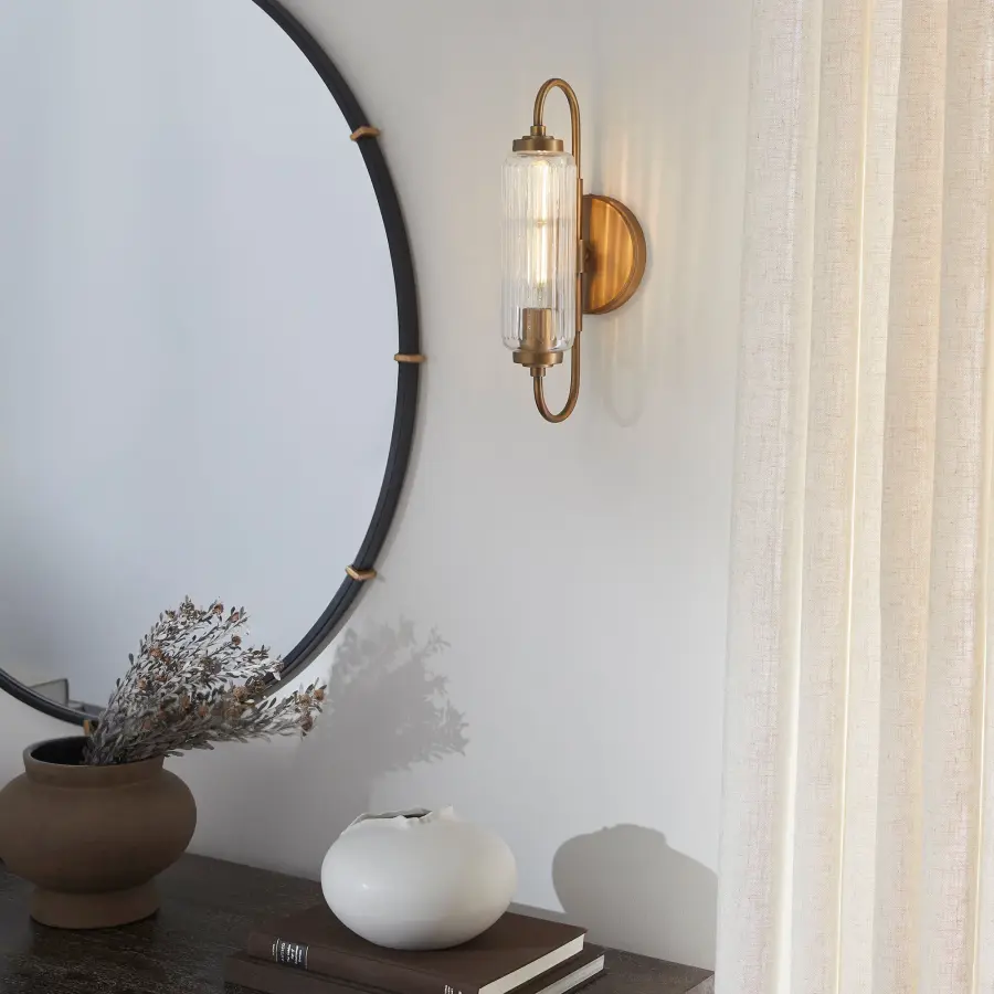 Whitmire 1-Light Wall Sconce in Brushed Brass - Image 5
