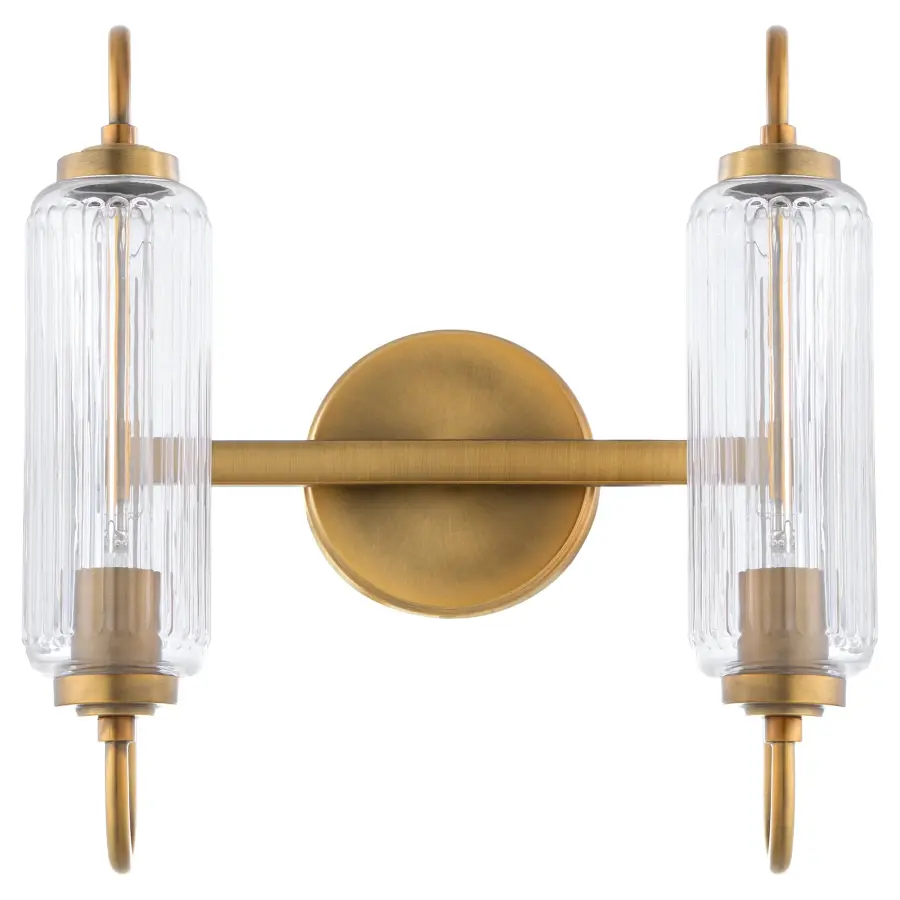 Whitmire 2-Light Vanity in Brushed Brass - Image 1