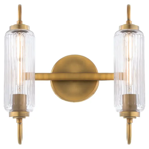 Whitmire 2-Light Vanity in Brushed Brass - Image 2