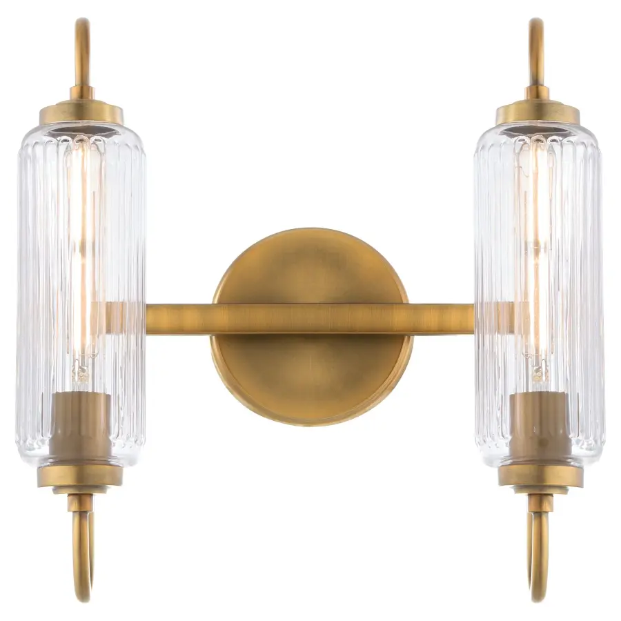 Whitmire 2-Light Vanity in Brushed Brass - Image 2