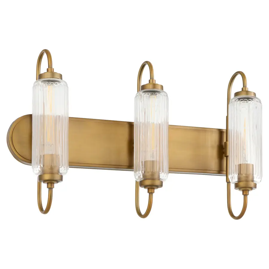 Whitmire 3-Light Vanity in Brushed Brass - Image 1