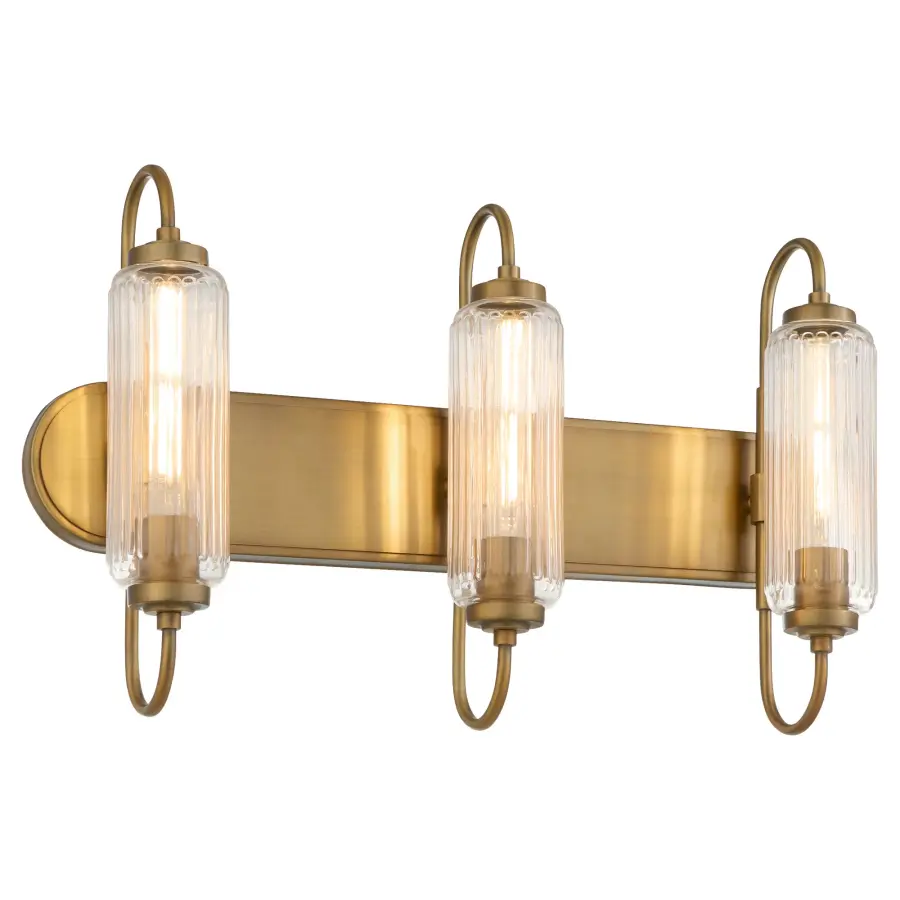Whitmire 3-Light Vanity in Brushed Brass - Image 2