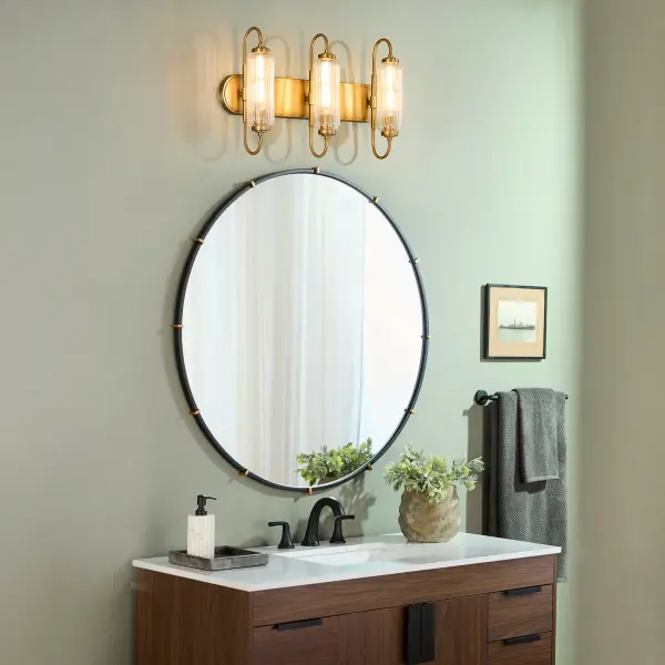 Whitmire 3-Light Vanity in Brushed Brass - Image 5