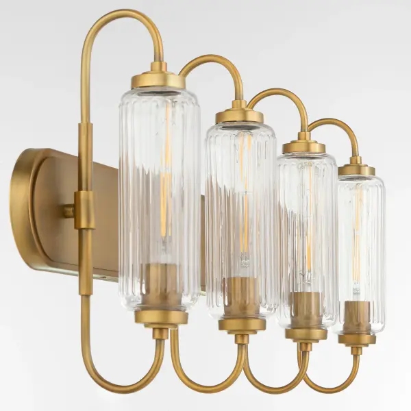 Whitmire 4-Light Vanity in Brushed Brass - Image 3